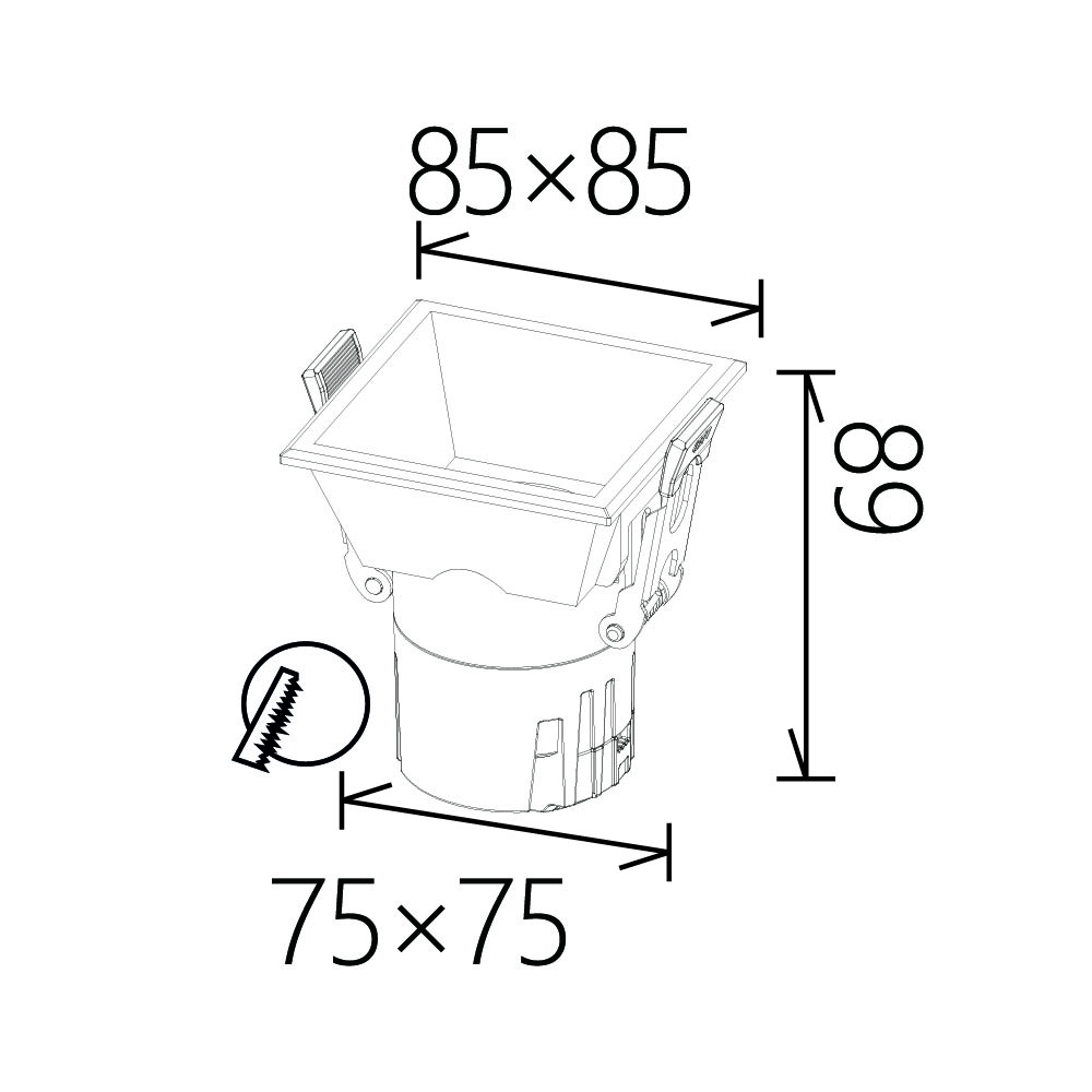 Cветильник встраиваемый D2050 SF 12W IP20 белый